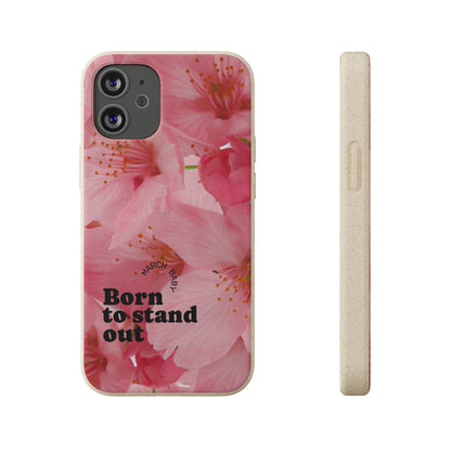 March Eco-friendly birth flower - Biodegradable case