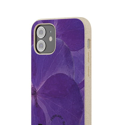 Eco-Friendly February birth flower - Biodegradable case
