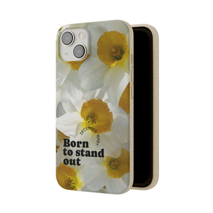 December Eco-friendly birth flower - Biodegradable case