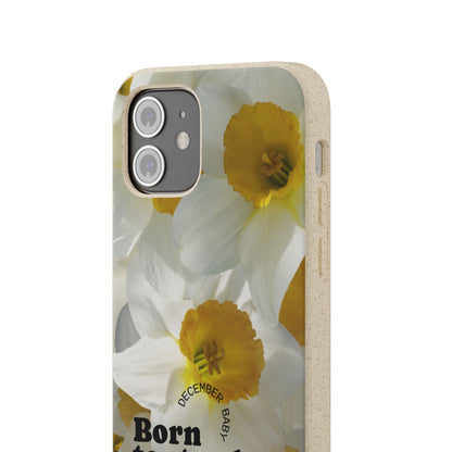 December Eco-friendly birth flower - Biodegradable case