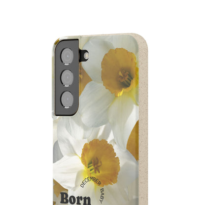December Eco-friendly birth flower - Biodegradable case