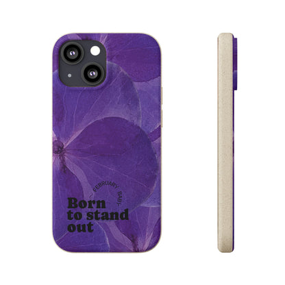 Eco-Friendly February birth flower - Biodegradable case