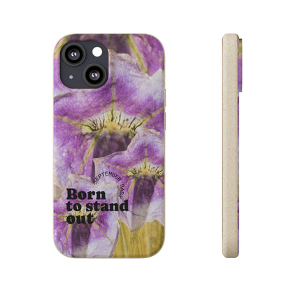 September Eco-friendly birth flower - Biodegradable case