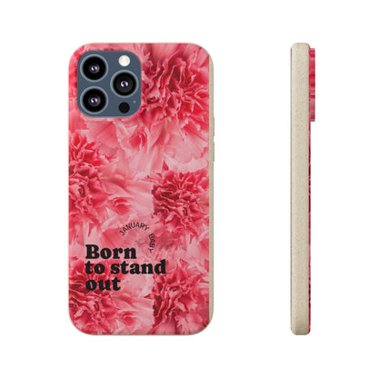 January Eco-friendly birth flower - Biodegradable case