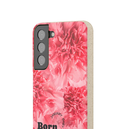 January Eco-friendly birth flower - Biodegradable case