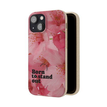 March Eco-friendly birth flower - Biodegradable case